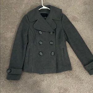 Women’s Grey Pea coat. Size S